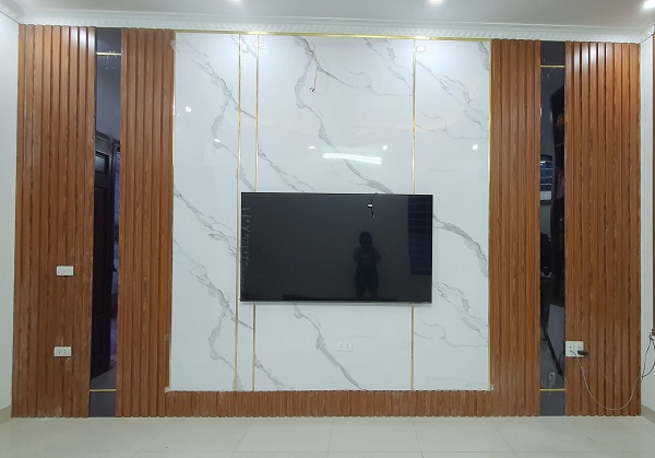 Vách kệ tivi nhựa Nano giả đá sang trọng